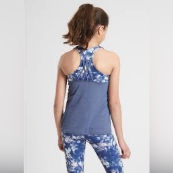 Athleta Girl Team Layer Tank Aura Tie Dye Size Large - Picture 7 of 8